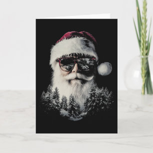 Cartão Gráfico de Natal Papai Noel X-mas Sungles Feriado