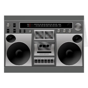 Cartão Gráfico de rádio de Boombox