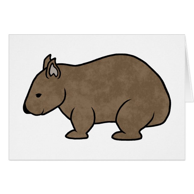 Cartão Gráfico de Wombat (Frente Horizontal)