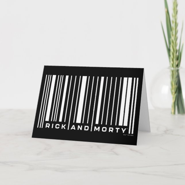 Cartão Gráfico do Código do Bar do rick e do Morty (Frente)