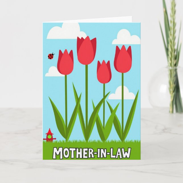 Cartão Gráfico do Dia das Mães da Primavera (Frente)