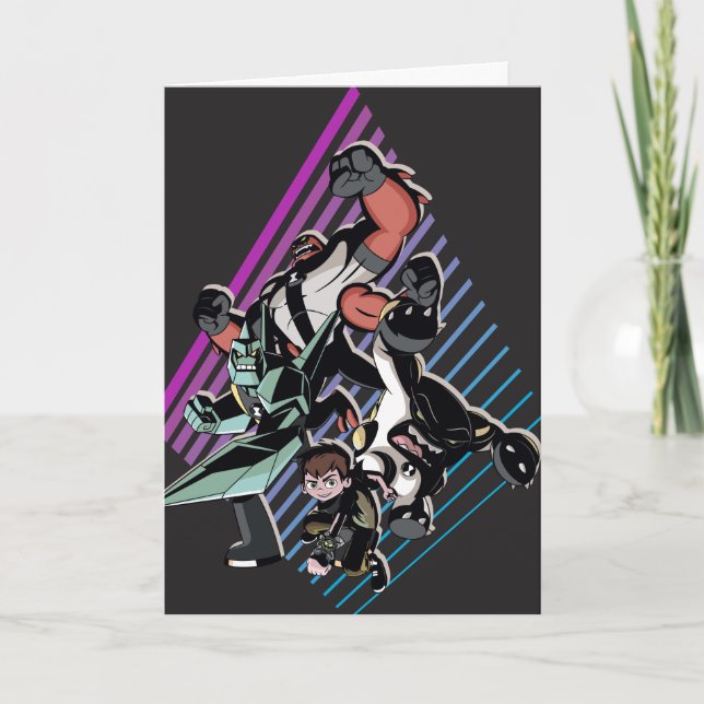 Cartão Gráfico do Grupo de Alienígenas Retroativo Ben 10 (Frente)