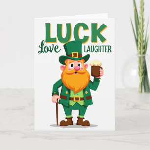 Cartão Gráfico do Leprechaun Sortudo
