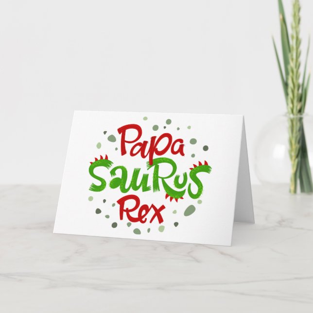 Cartão Gráfico do Papa Saurus Rex (Frente)