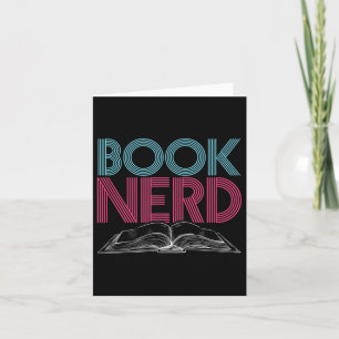 Cartão Gráfico Engraçado do Nerd de livro - Leitura inspi