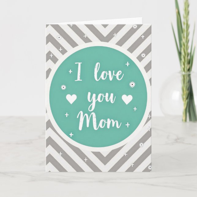 Cartão Gráfico Eu Te Amo Mãe (Frente)