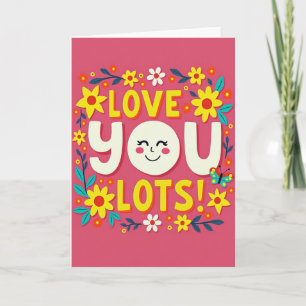 Cartão Gráfico Floral 'Te Amo Muito'