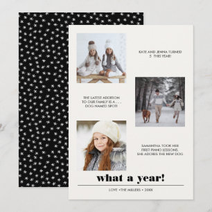 Cartão Gráfico mínimo   Ano em análise 3 colagem fotográf