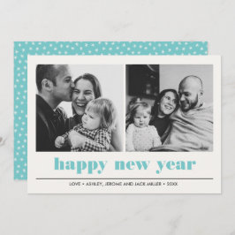 Cartão Gráfico mínimo | Colagem de Felizes anos novos 2 F