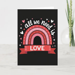 Cartão Gráfico Ousado de Amor Arco-Íris