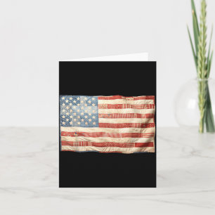 Cartão Gráfico Patriótico da Bandeira Americana em Patchw