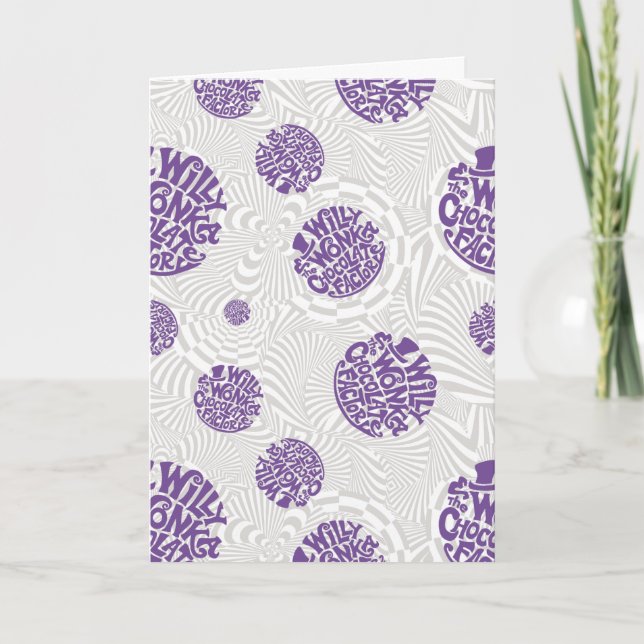 Cartão Gráfico Psicodélico do logotipo Willy Wonka (Frente)