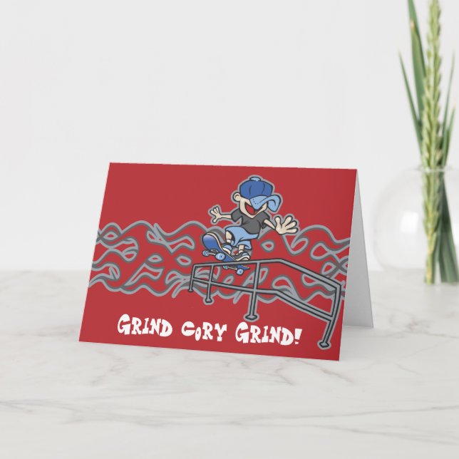 Cartão Gráfico Skateboarding de Kidslide (Frente)