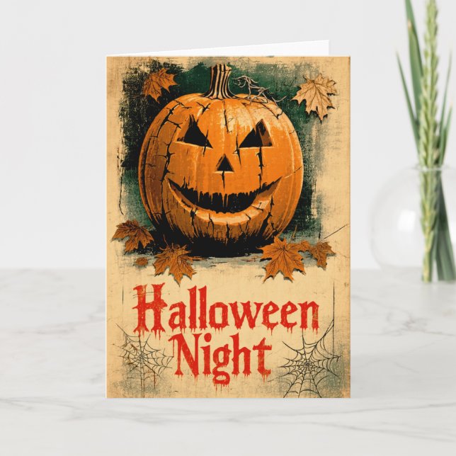 Cartão Gráficos de Halloween – Série Inspirada nos Anos 6 (Frente)