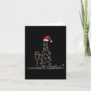 Cartão Gráficos Divertidos de Natal com Champanhe Amante 