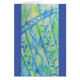 Cartão Gráficos florais da aguarela abstrata