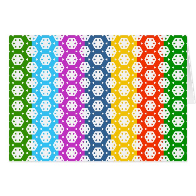 Cartão Gráficos simples - padrões felizes exóticos (Frente Horizontal)