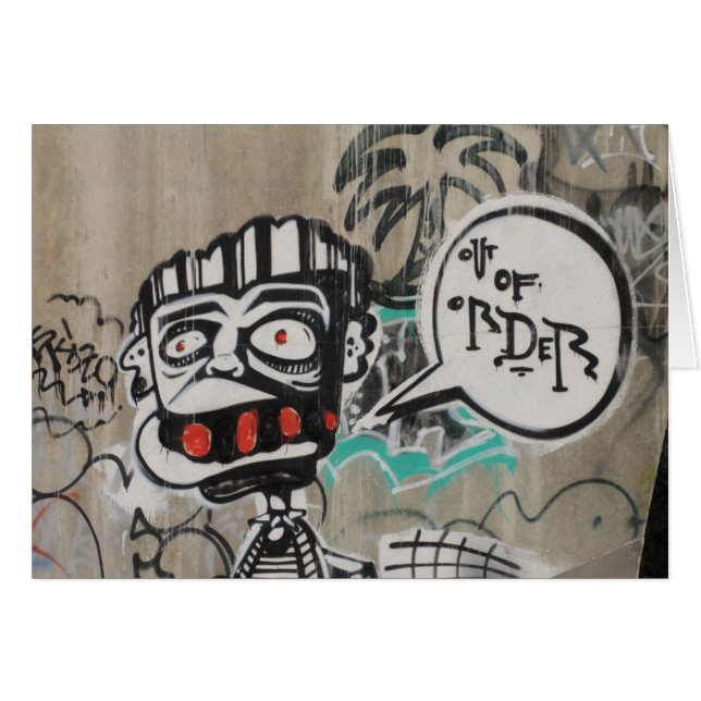Cartão Grafite Fora De Ordem (Frente horizontal)