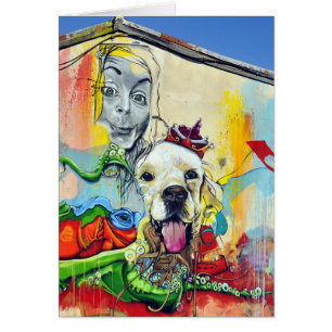Cartão Grafite Mural Canino