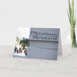 Cartão Grafite Shakespeare em camadas cruzadas estreladas