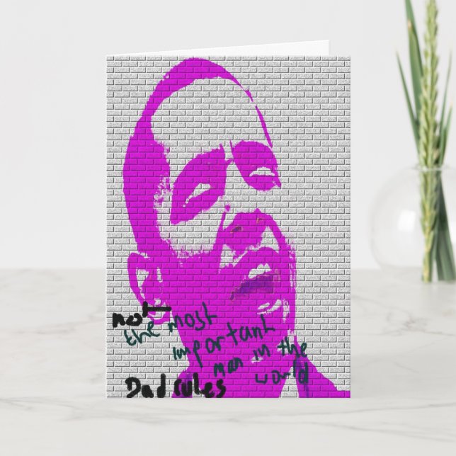 Cartão Grafites do dia dos pais (Frente)