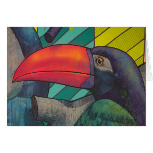 Cartão Grafites do retrato de Toucan
