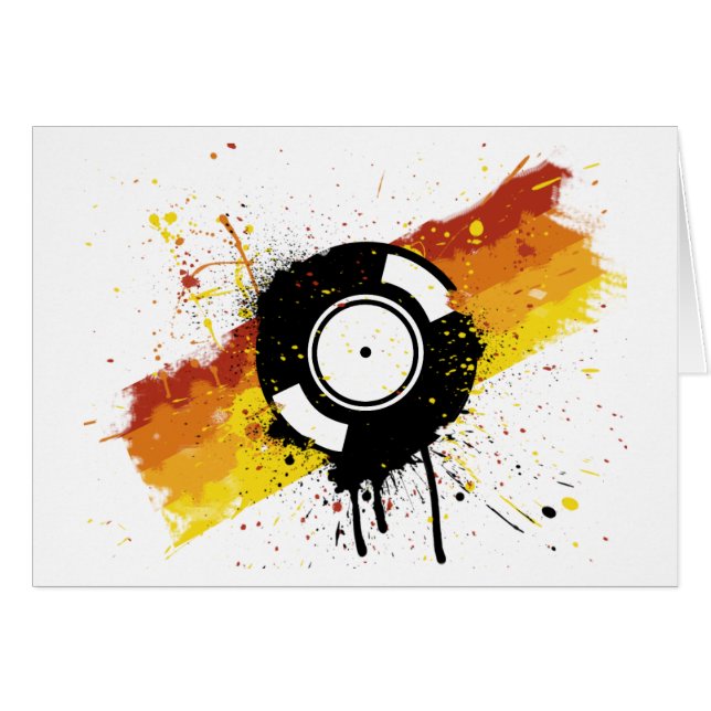 Cartão Grafites do vinil (Frente Horizontal)