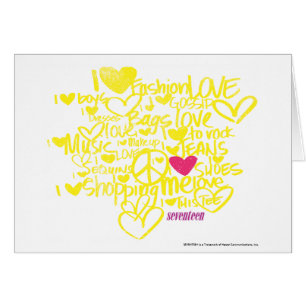 Cartão Grafites magentas/amarelo