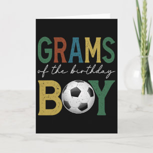 Cartão Gramas De Futebol Do Menino De Aniversário Família