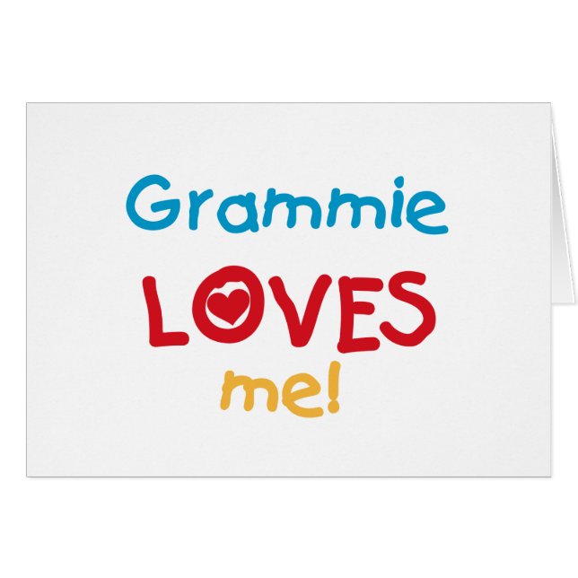 Cartão Grammie me ama T-shirts e presentes (Frente Horizontal)