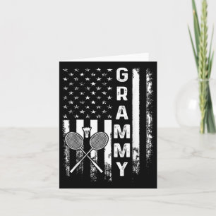 Cartão Grammy de Badminton Bandeira Americana Vintage Nat