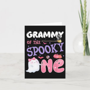 Cartão Grammy Do Spooky One primeiro aniversario Hallowee