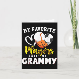 Cartão Grammy Jogadores de Futebol de Beisebol Favoritos
