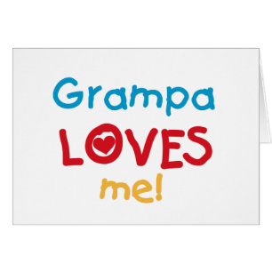 Cartão Grampa me ama T-shirts e presentes