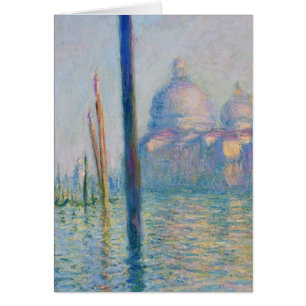 Cartão Grand Canal Monet Veneza Itália Pintura Clássica