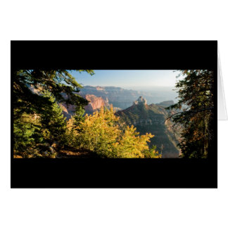 Cartão Grand Canyon com um pássaro ouro