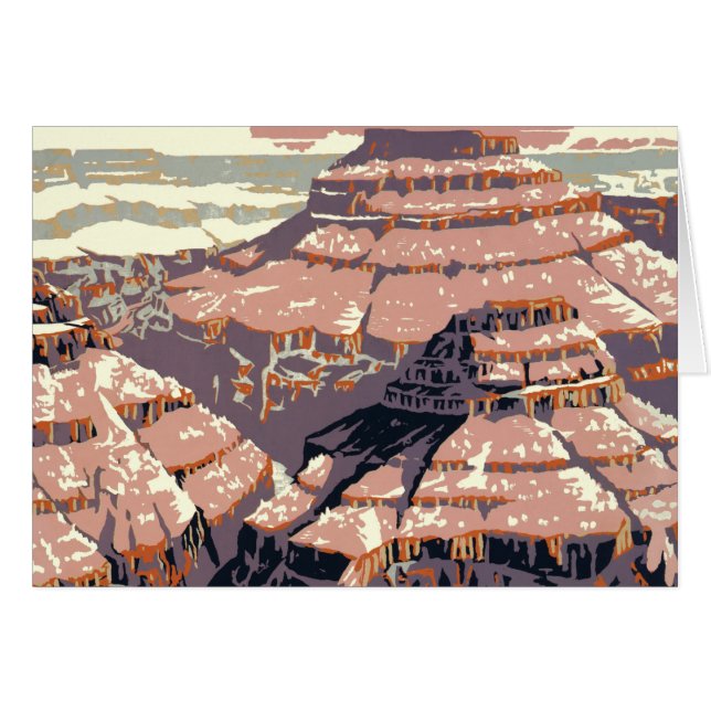 Cartão Grand Canyon Western Graphic Art American (Frente Horizontal)