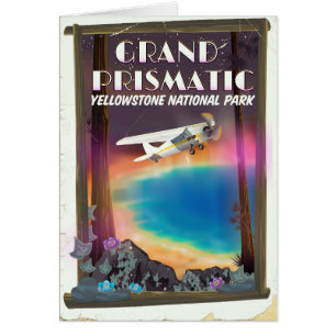 Cartão Grand Prismatic, Parque Nacional de Yellowstone, E