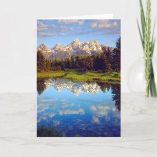 Cartão Grand Tetons reflecting in the Snake River
