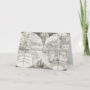 Cartão Grand Voyages Old Antique General Map World