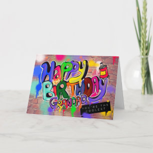Cartão Grandad birthday card spray paint