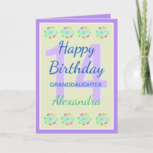 Cartão Granddaughter 14 Modern Keepsake Birthday Card