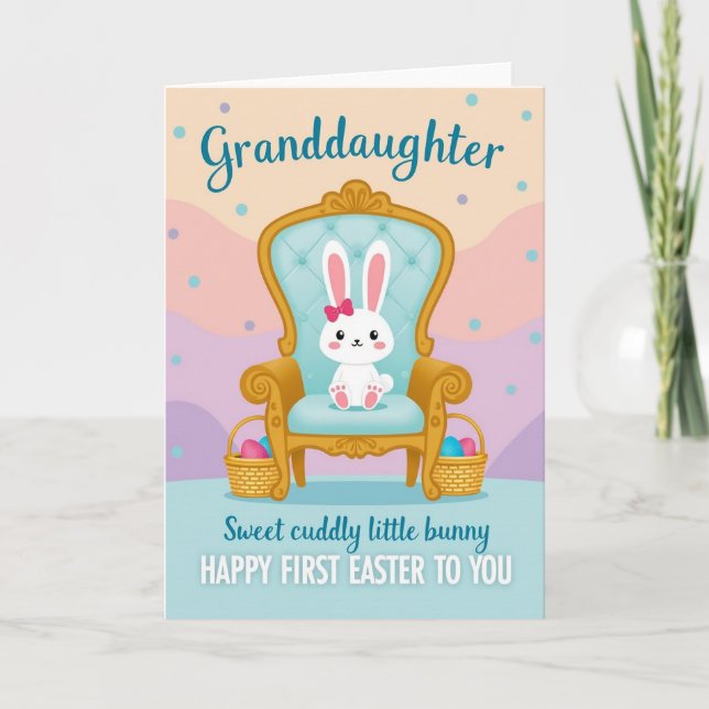 Cartão Granddaughter Easter Bunny Card (Frente)