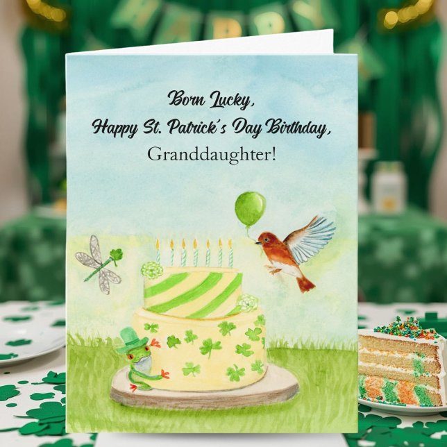 Cartão Granddaughter Happy St Patricks Day Birthday (Criador carregado)