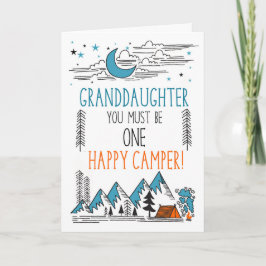 Cartão Granddaughter Summer Camp One Happy Camper