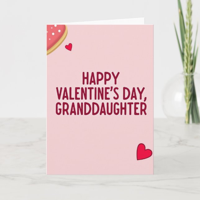 Cartão Granddaughter Valentine Message Card (Frente)