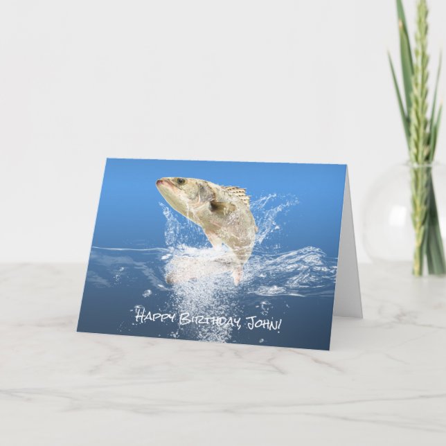 Cartão Grande aniversário de Peixes (Frente)