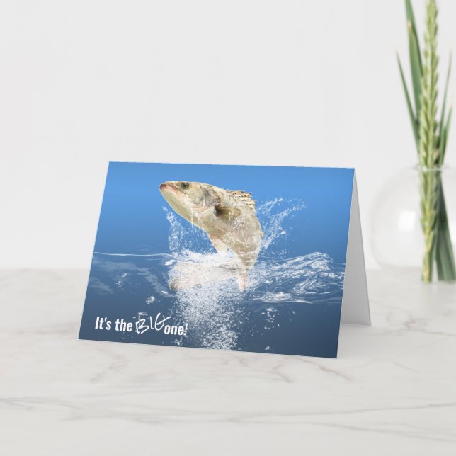 Cartão Grande aniversário do Milestone de Peixes (Frente)