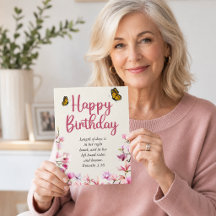 Grande Aniversário Mãe Rosa Floral Escritura