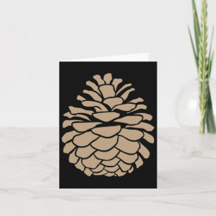 Cartão Grande Árvore de Pinho Árvore Pinecone Floresta Ac